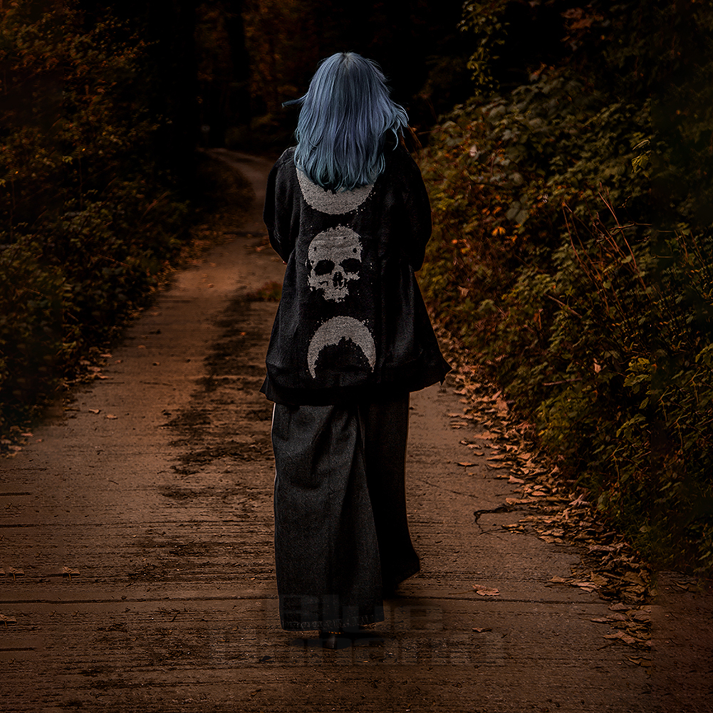 killstar ロングコート風 Python Hardcoded Poetry Longline Hoodie | Killstar