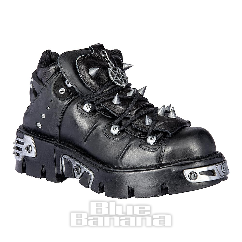 靴 new rock 41 New Rock M.110-S1 Reactor Black Shoes, Gothic Footwear UK