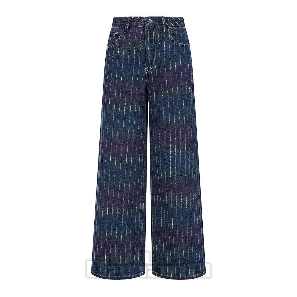 Rainbow striped jeans online
