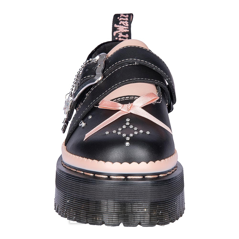 Dr Martens Kemsley Platform Shoes (Black/Pink) | Dr Martens Blue