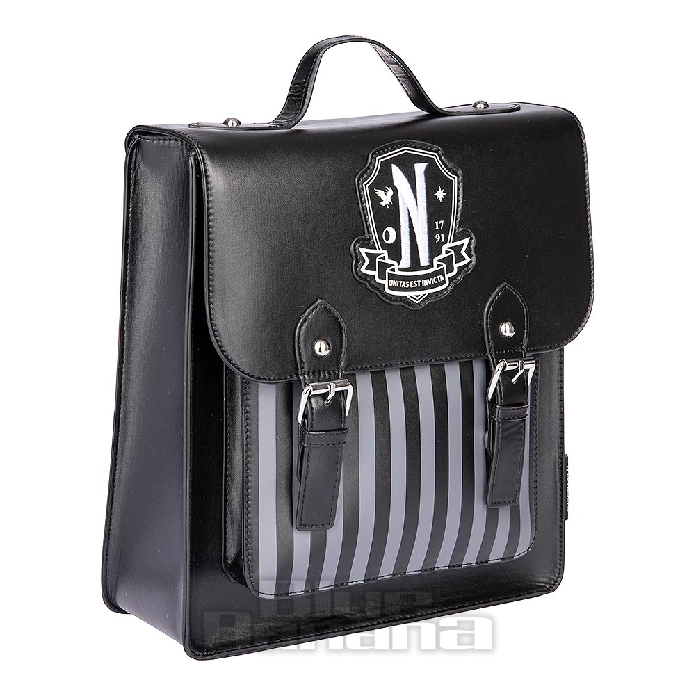 Wednesday Nevermore Satchel (Black) | Blue Banana UK