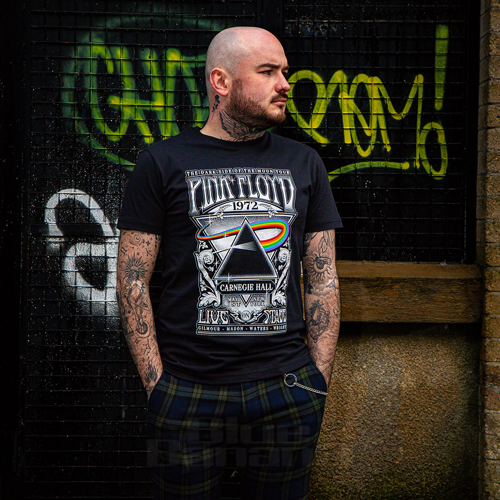 Official Pink Floyd Carnegie Hall 1972 T Shirt (Black) | Official