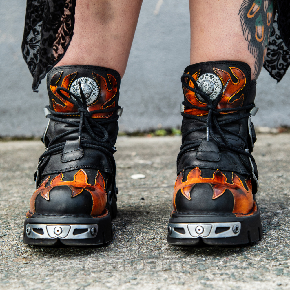 New Rock M.288- S1 Reactor Flame Ankle Boots | UK Supplier
