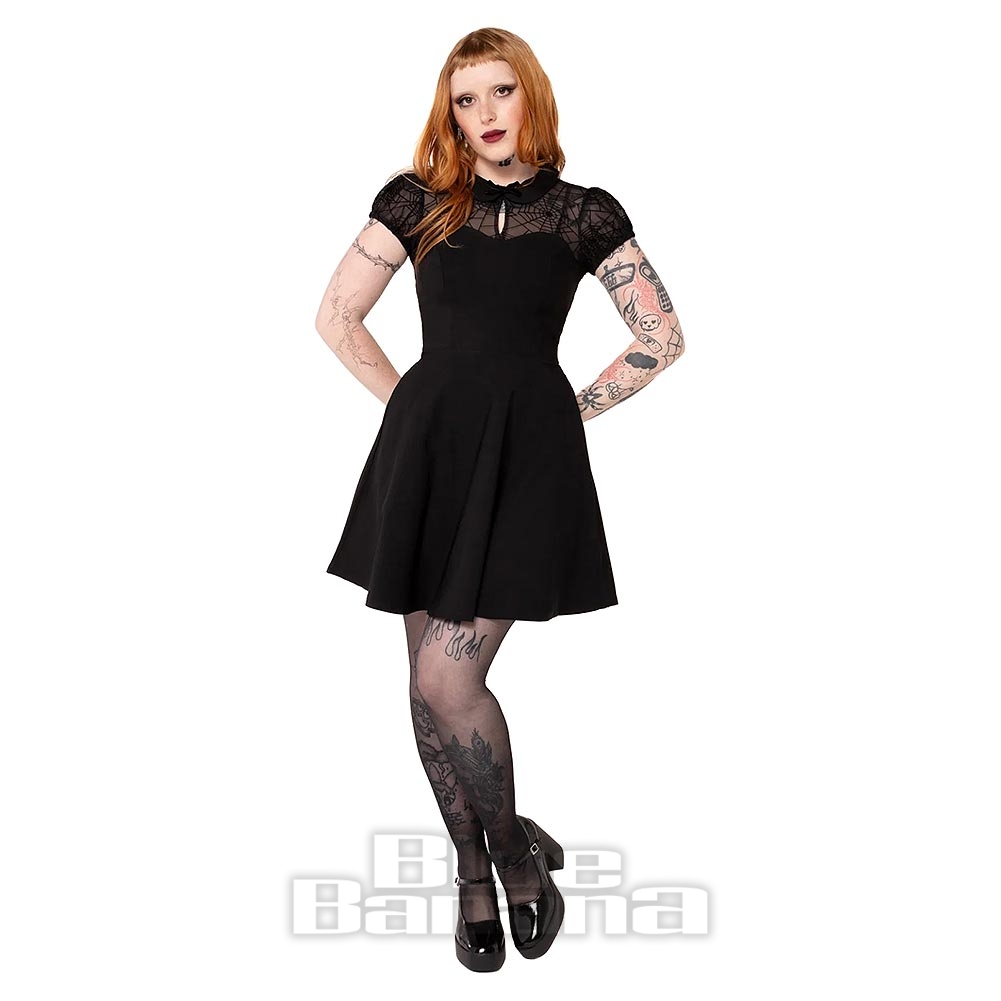 Hell Bunny Viola Mini Dress (Black) | Blue Banana