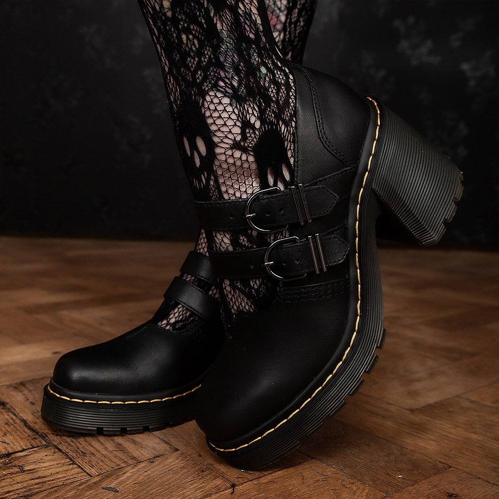Dr Martens Eviee Sendal Leather Heeled Shoes | Womens Work Heels
