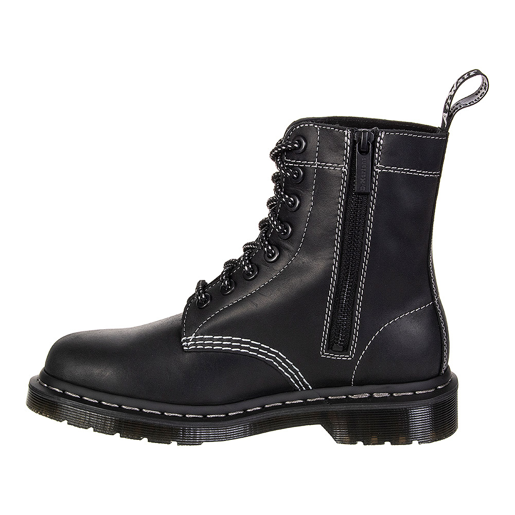 Dr Martens 1460 Streeter Zip Boots (Black) | Blue Banana