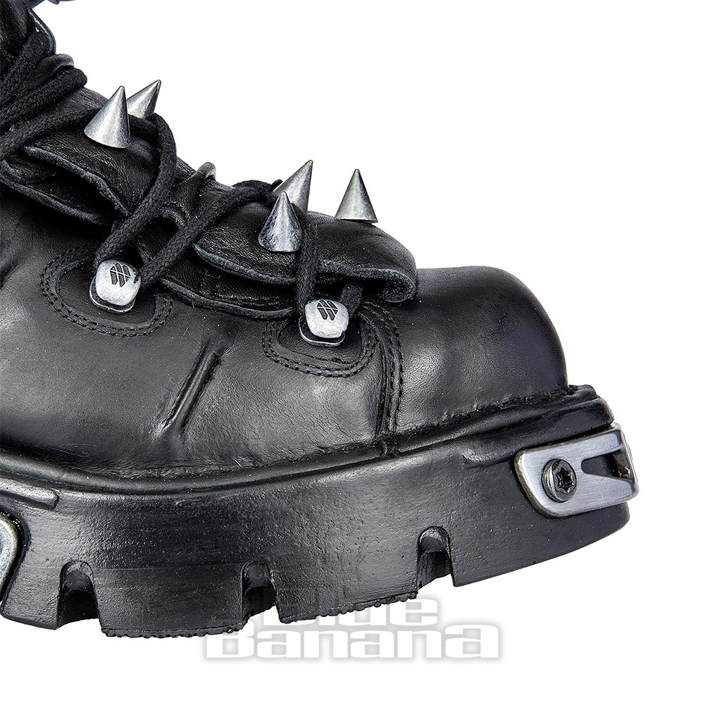 New Rock M.110-S1 Reactor Black Shoes, Gothic Footwear UK
