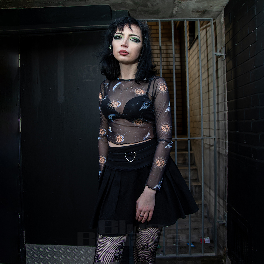 Hell Bunny Solaris Mesh Top | Constellation Mesh Top
