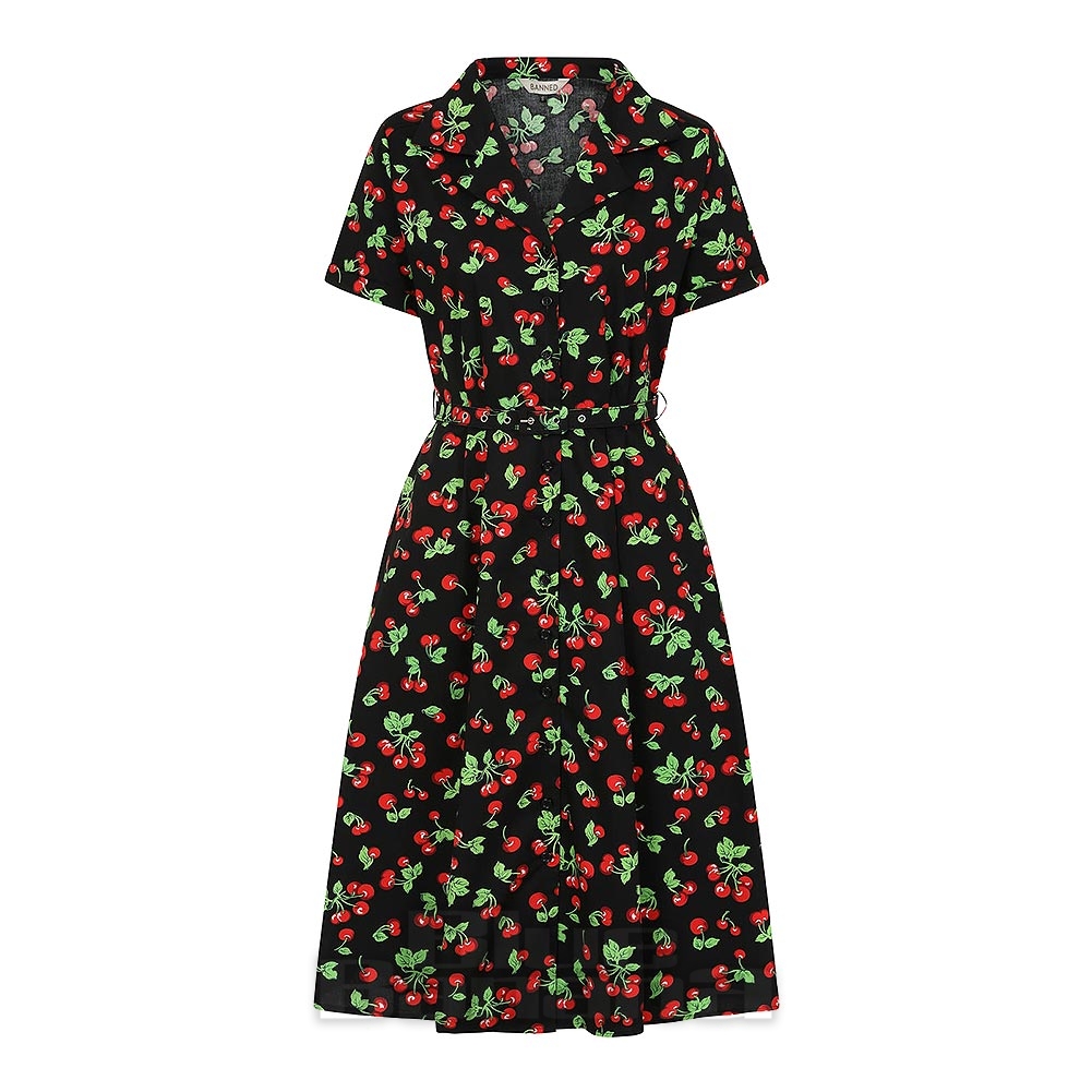 Banned Darla Cherries Dress (Black) | Alternative Dresses Blue Banana Banned Darla Cherries Dress (Black) | Alternative Dresses Blue Banana