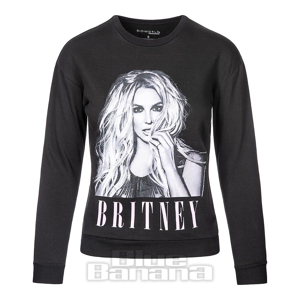 Official Britney Spears Black Crew Neck Sweatshirt Britney Merchandise