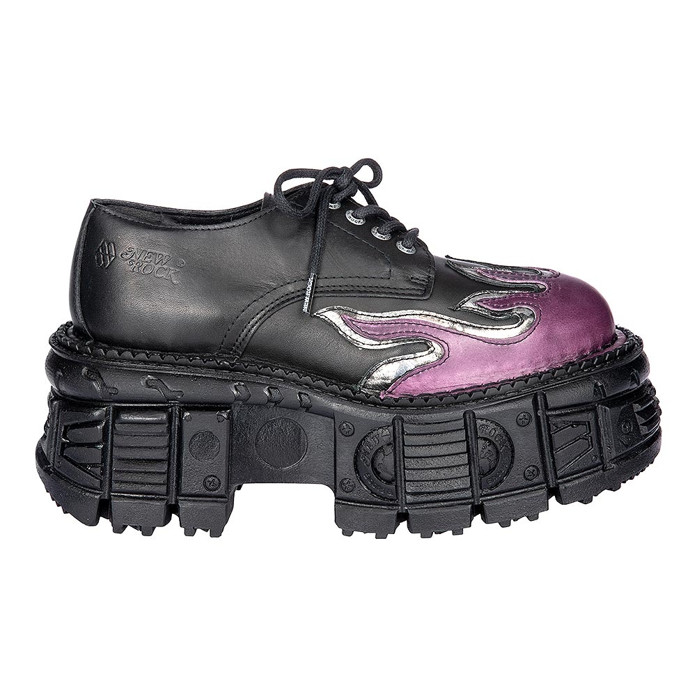 New Rock M.Tank1553-C16 Flame Shoes (Purple) | Blue Banana