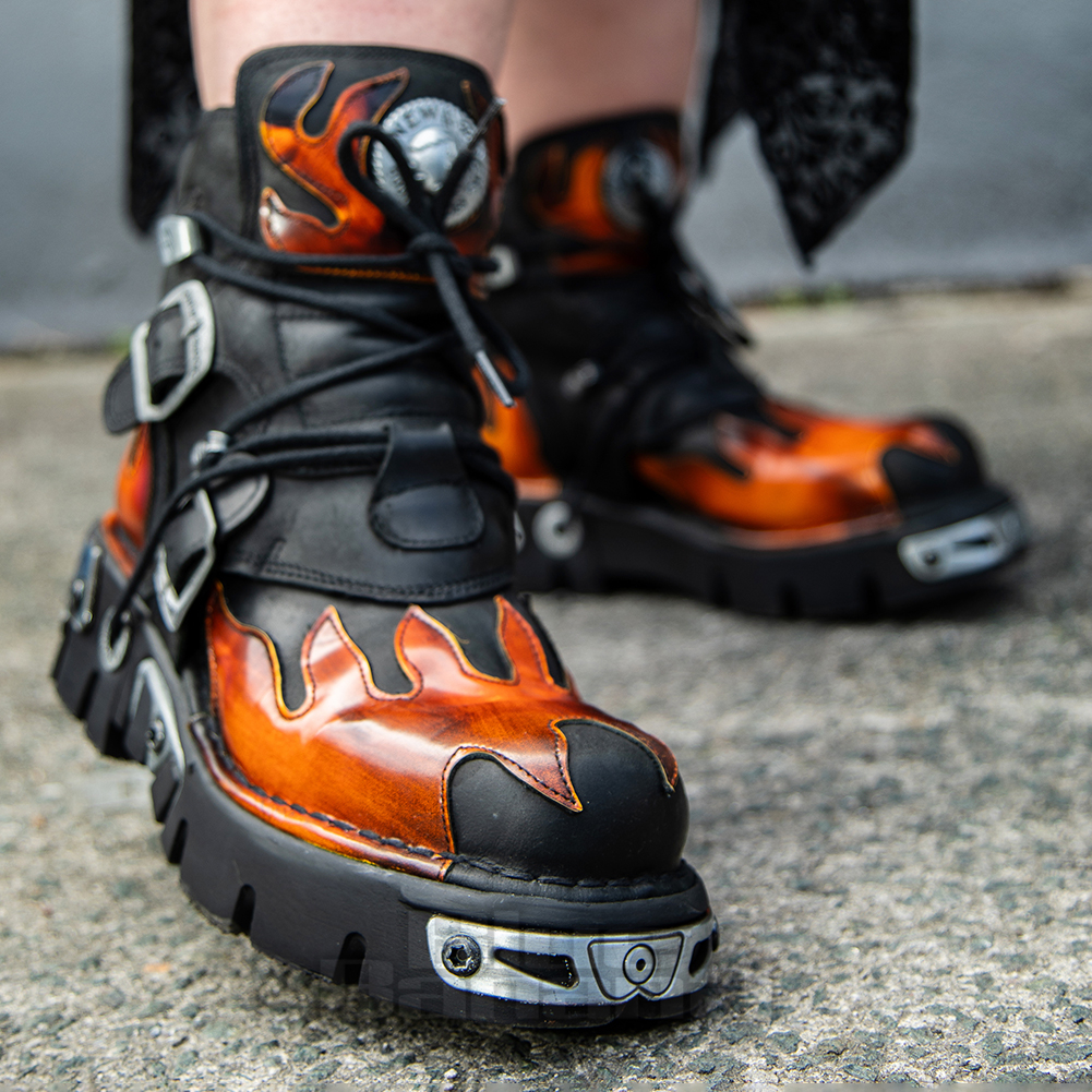 New Rock M.288- S1 Reactor Flame Ankle Boots | UK Supplier