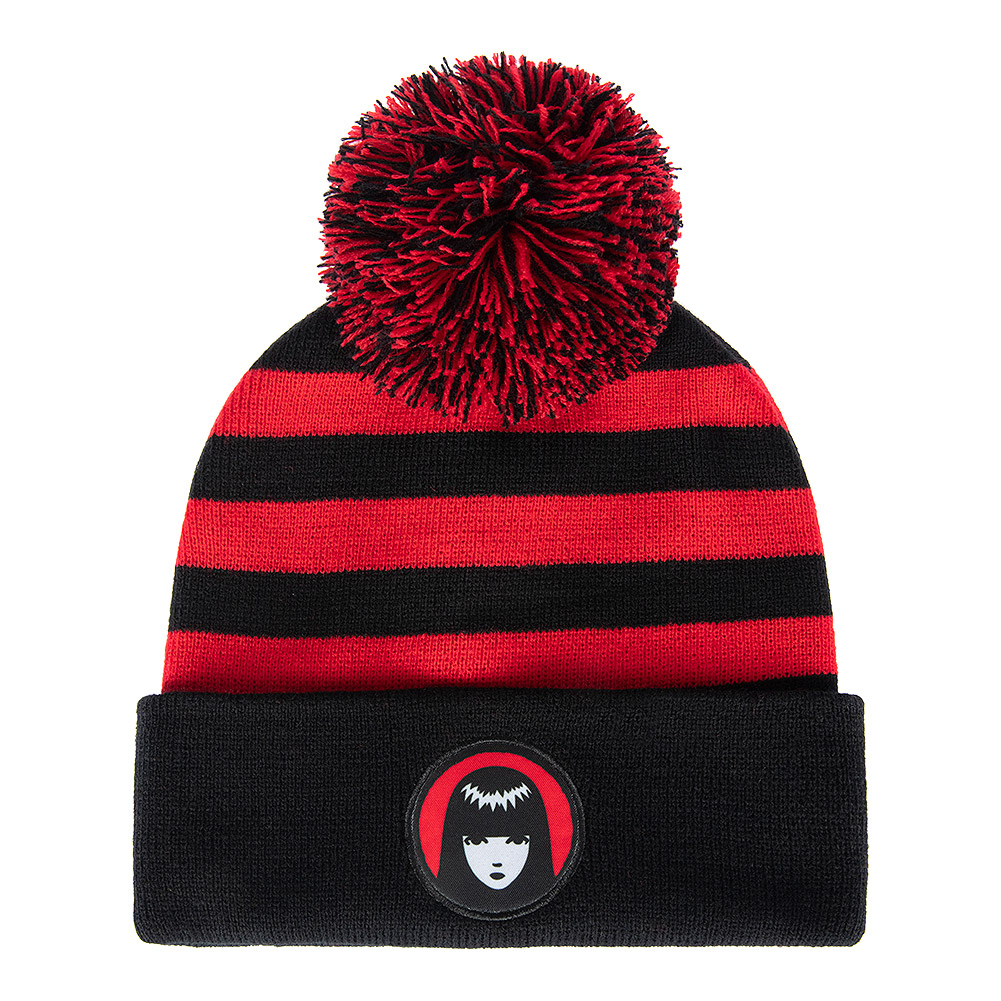 Emily The Strange Striped Bobble Hat | Alternative Beanies display picture 2