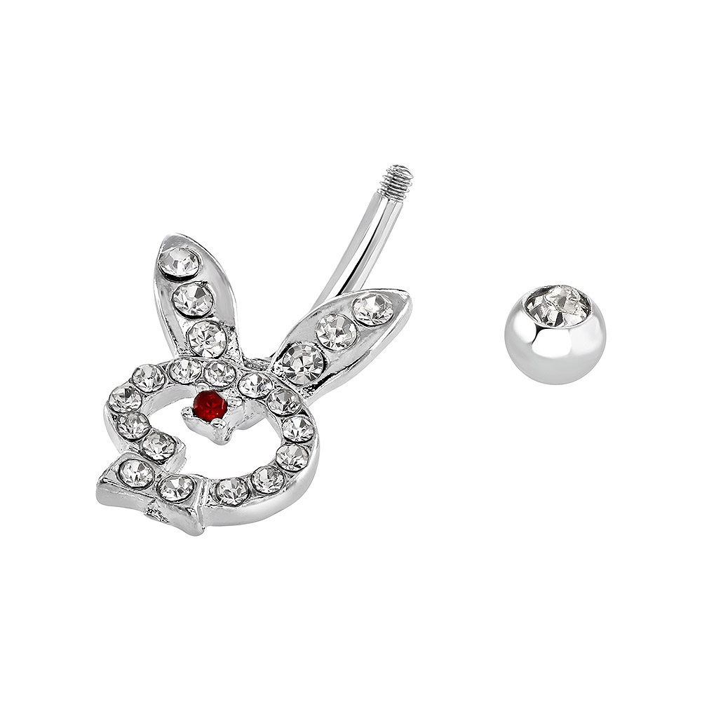 Piercing A Rabbit Rabbit Crystal Navel Bar | Belly Bar Piercing Jewellery