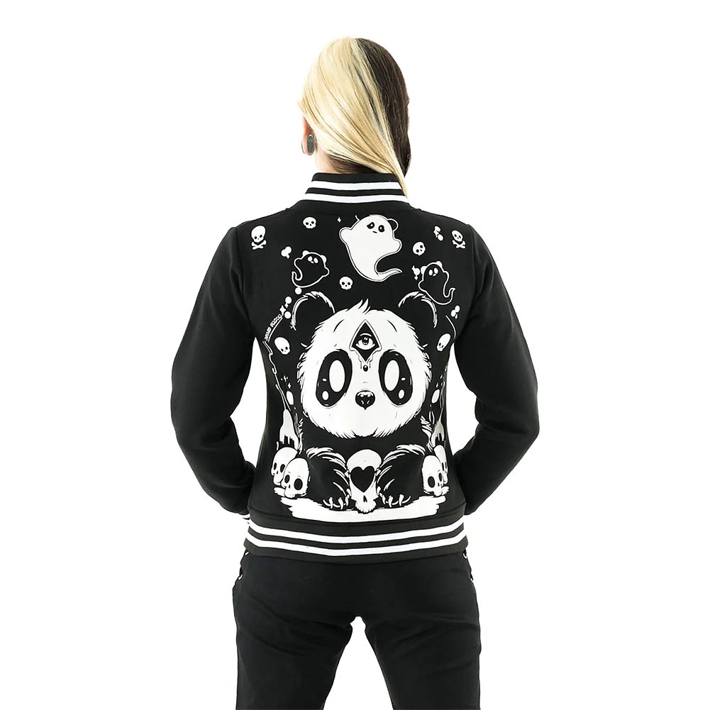 Killer Panda Seance Varsity Jacket (Black/White) | Blue Banana