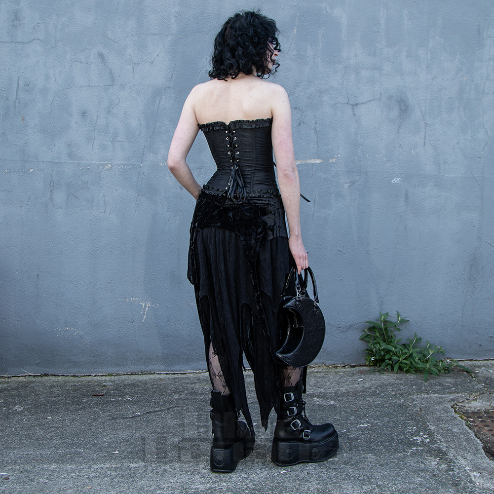 Vixxsin Dahlia Gothic Corset (Black) | Blue Banana UK
