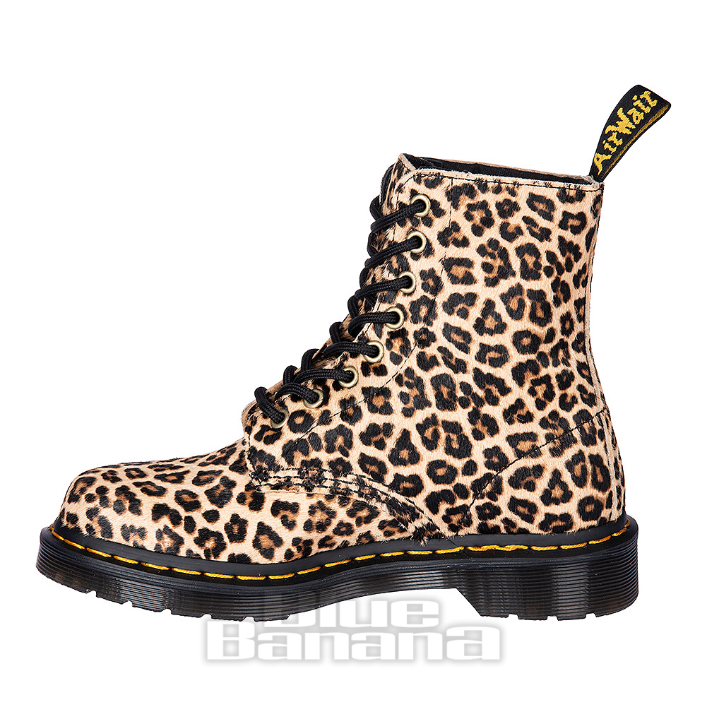 [Dr.Martens] 1460 Leopard 送料込 1460 Women's Leopard Smooth Leather Lace Up Boots in Pink