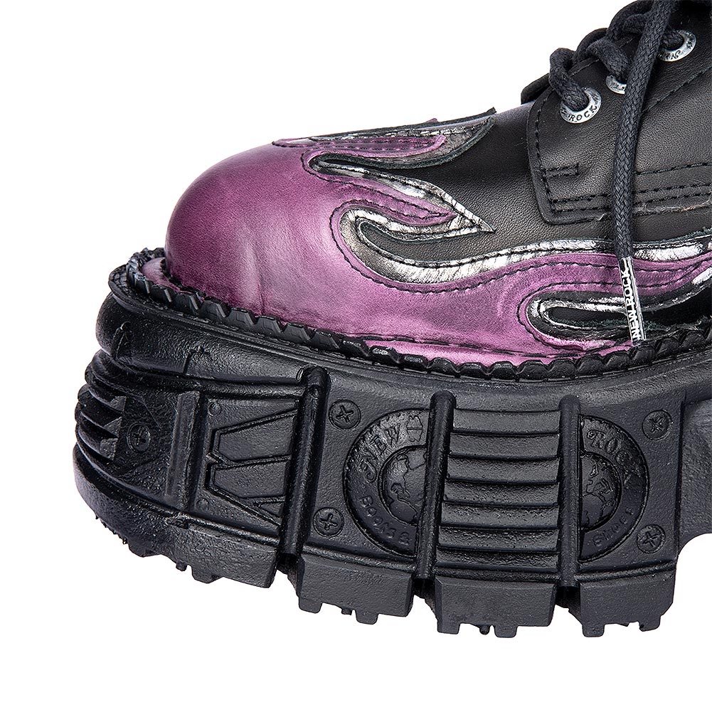 New Rock M.Tank1553-C16 Flame Shoes (Purple) | Blue Banana