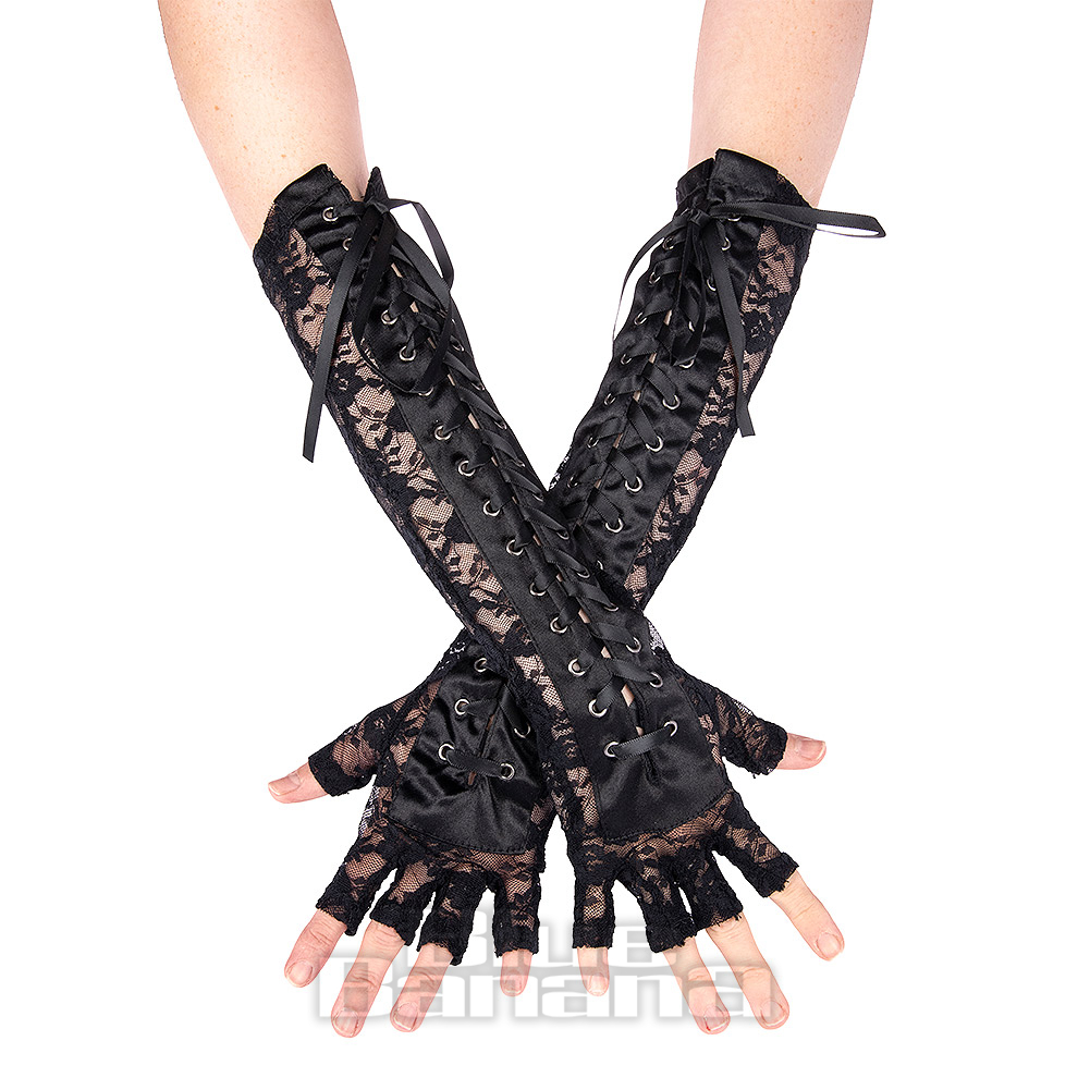 Blue Banana Lace Arm Warmers (Black) Blue Banana