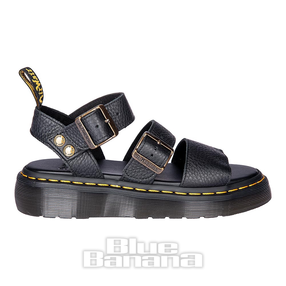 Dr Martens Gryphon Quad Platform Sandals (Black) | Blue Banana