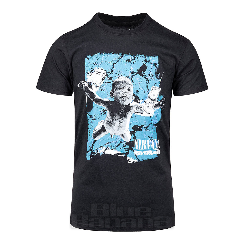 Official Nirvana Cracked Nevermind T-Shirt (Black) | Blue Banana