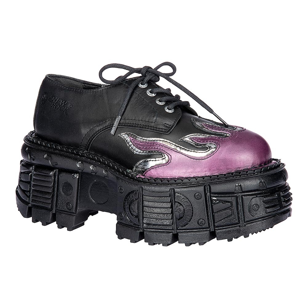 New Rock M.Tank1553-C16 Flame Shoes (Purple) | Blue Banana