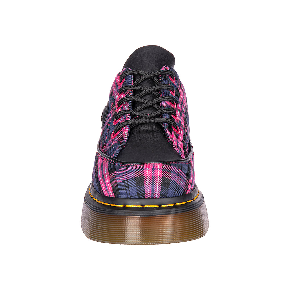 Dr Martens Buzz 5 Eye Tartan Woven Shoes (Purple) | Blue Banana