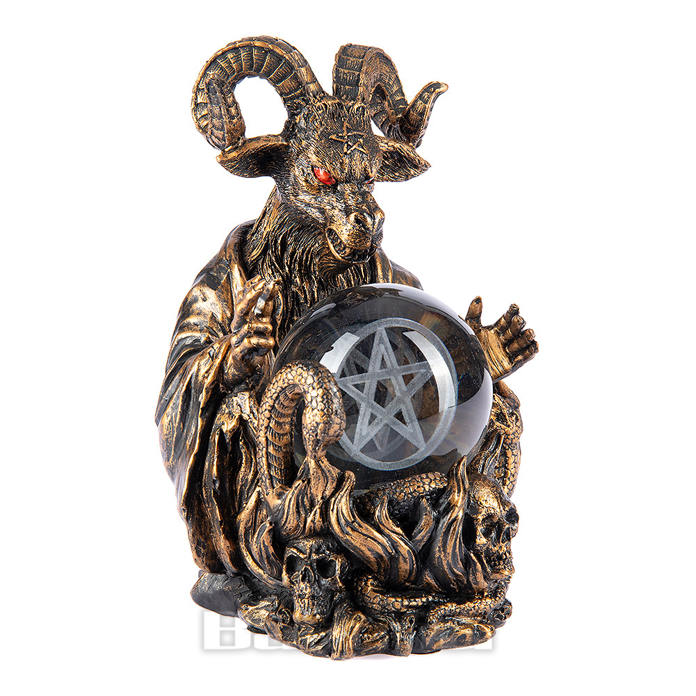 Nemesis Now Orbuculum of the Baphomet Figurine | Gothic Homeware