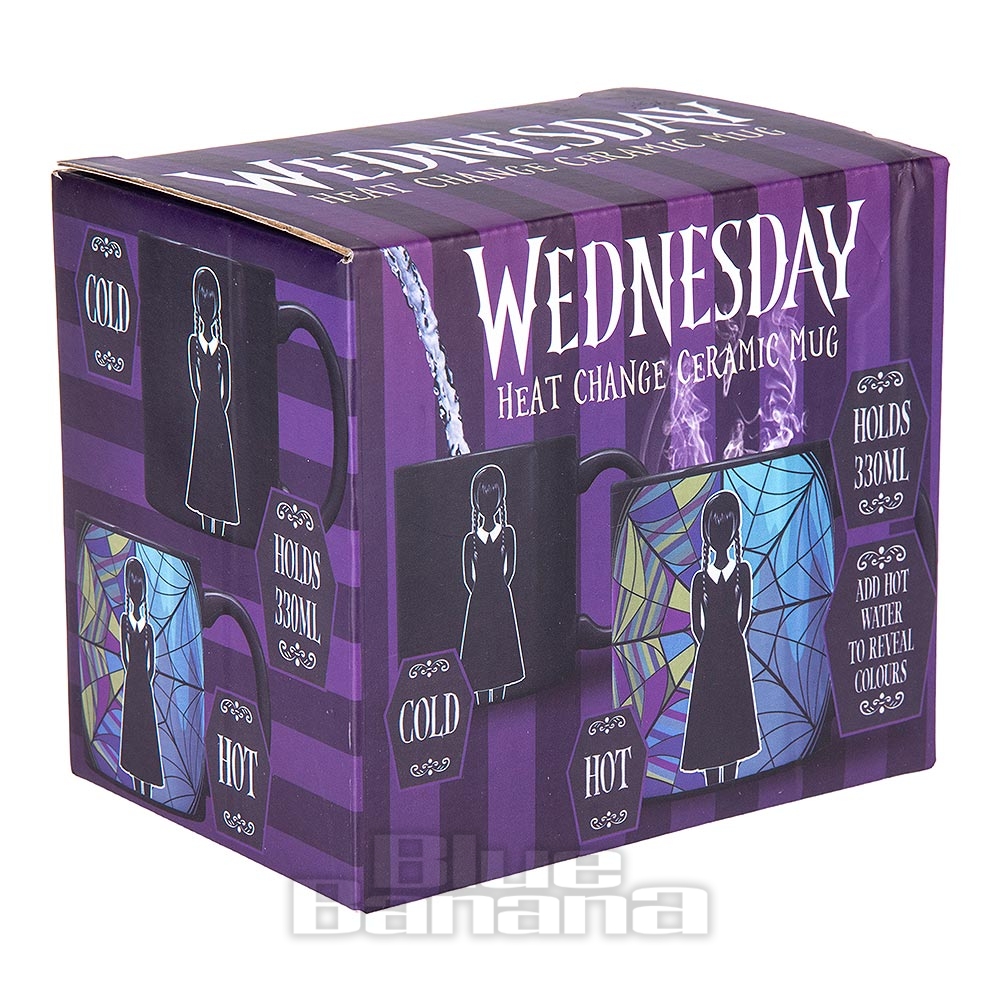 Tazza Magica Mercoledì Addams 312 Ml | Cambia Colore Con Il Calore | Gadget Ufficiale Regalo Simpatico