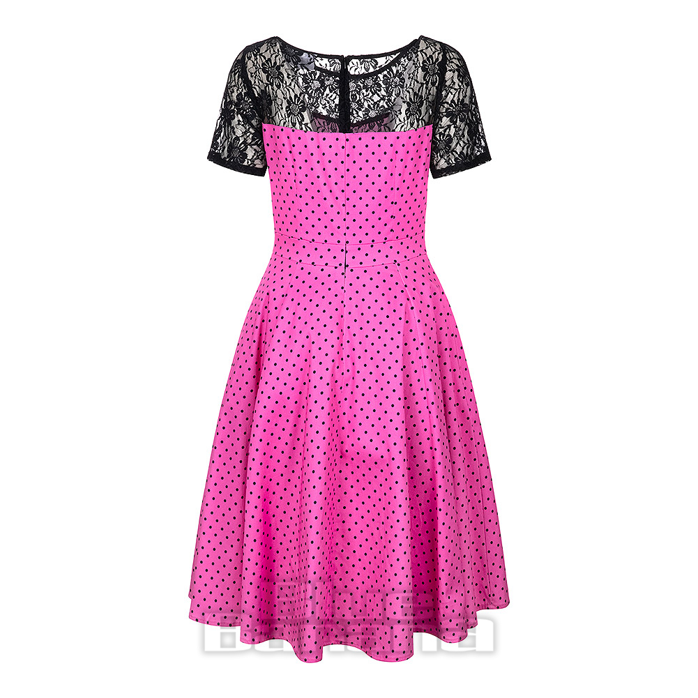 Bleeding Heart Polka Dot Lace Dress | Vintage Dresses
