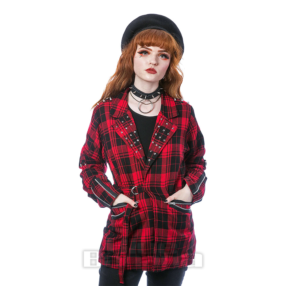 Black and red checkered jacket shop