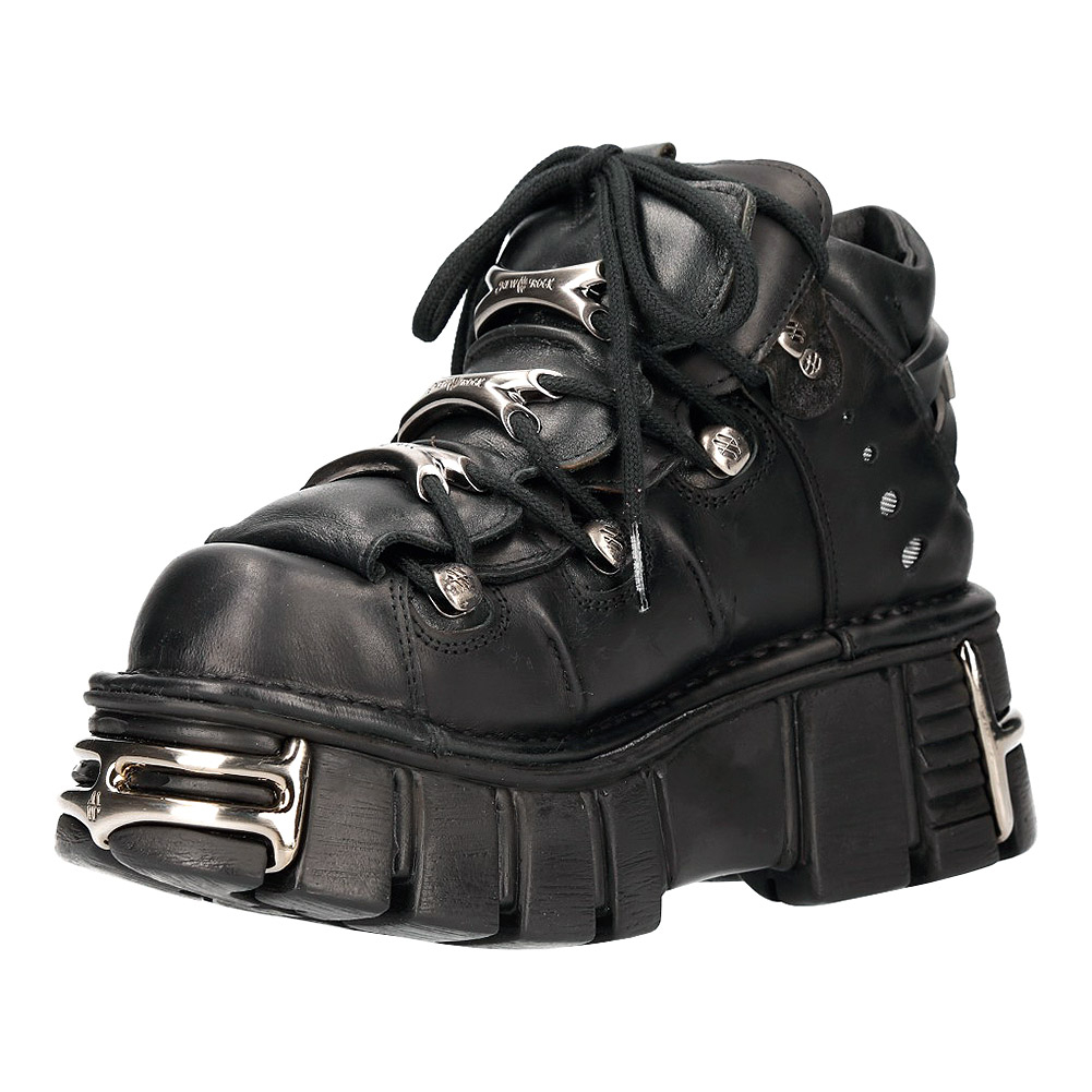 New Rock M.106-S1 Core Black Shoes | Gothic Tower Boots