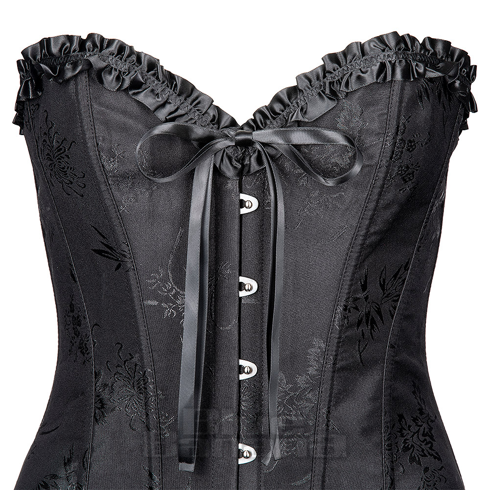 Vixxsin Dahlia Corset gothique (Noir) | Banane bleue