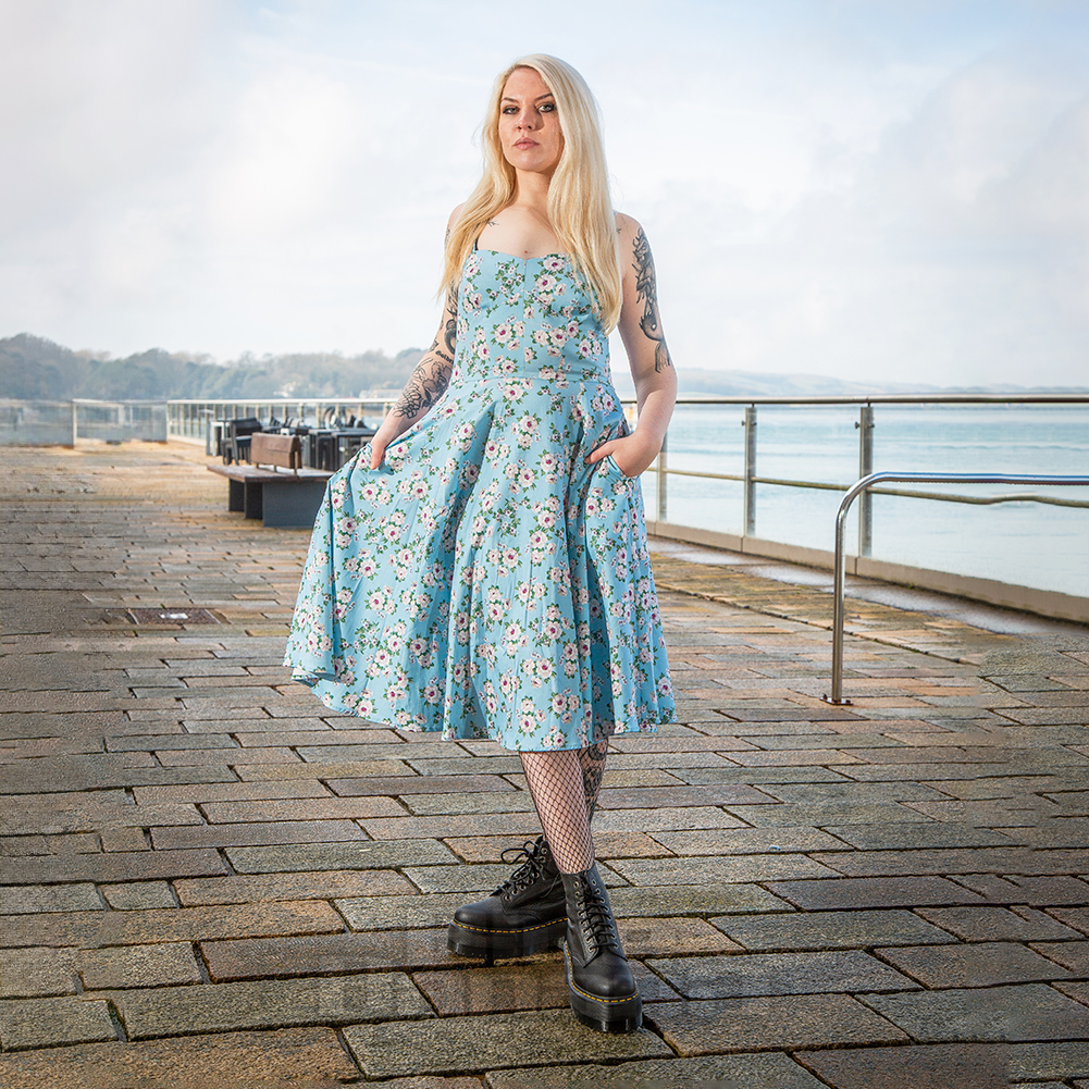 Bleeding Heart Floral Swing Dress (Blue) | Blue Banana Bleeding Heart Floral Swing Dress (Blue) | Blue Banana