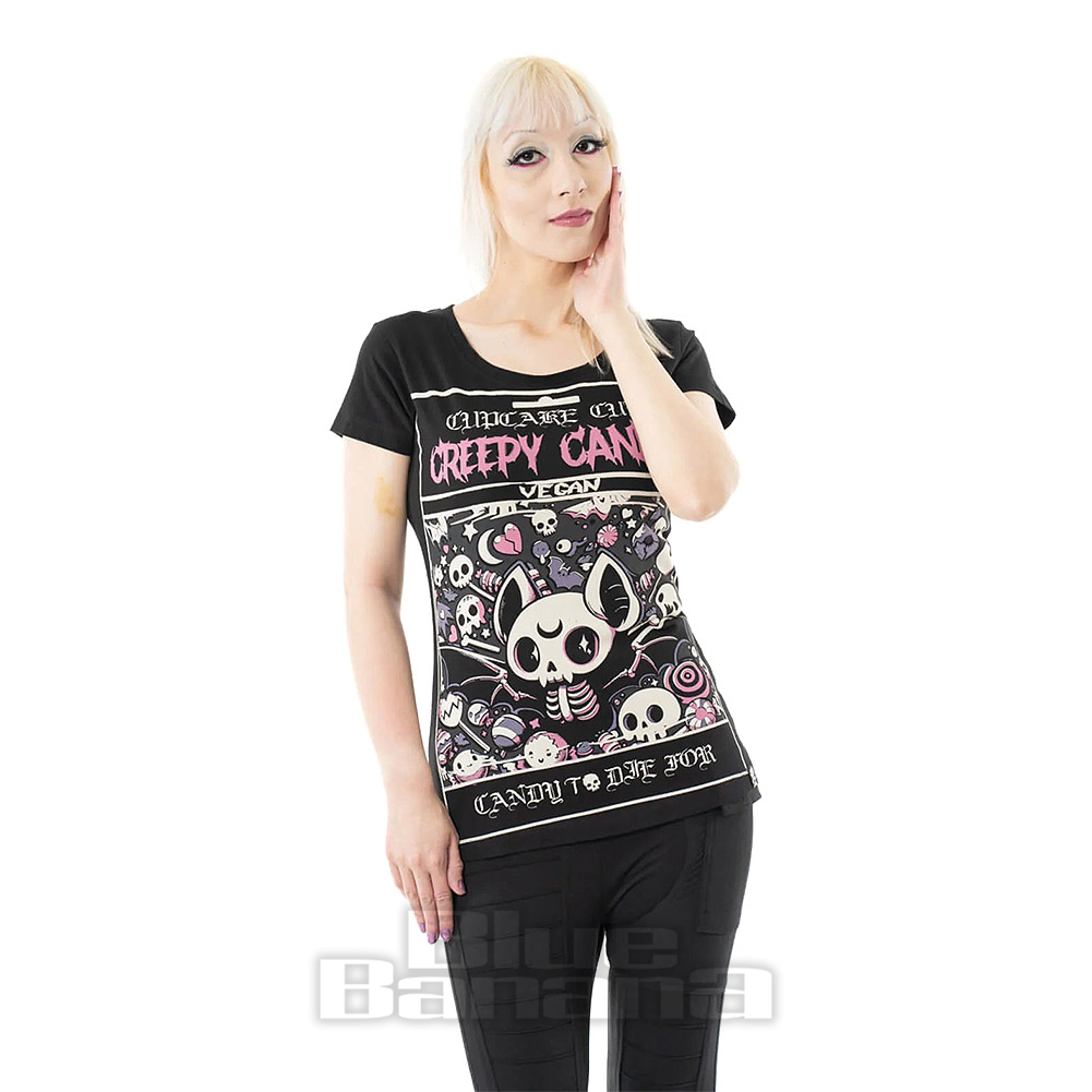 Cupcake Cult Creepy Candy T-Shirt (Black) Blue Banana