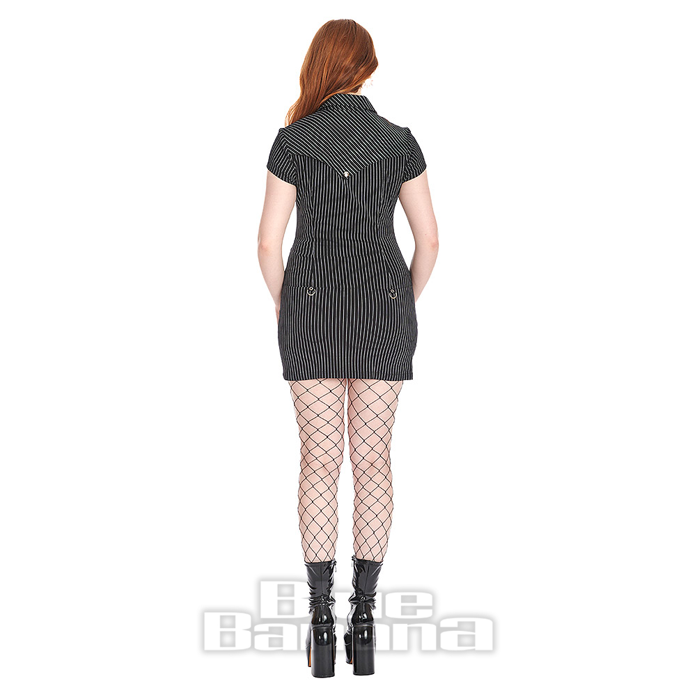 Banned Alternative BEATRIZ PINSTRIPE MINI DRESS