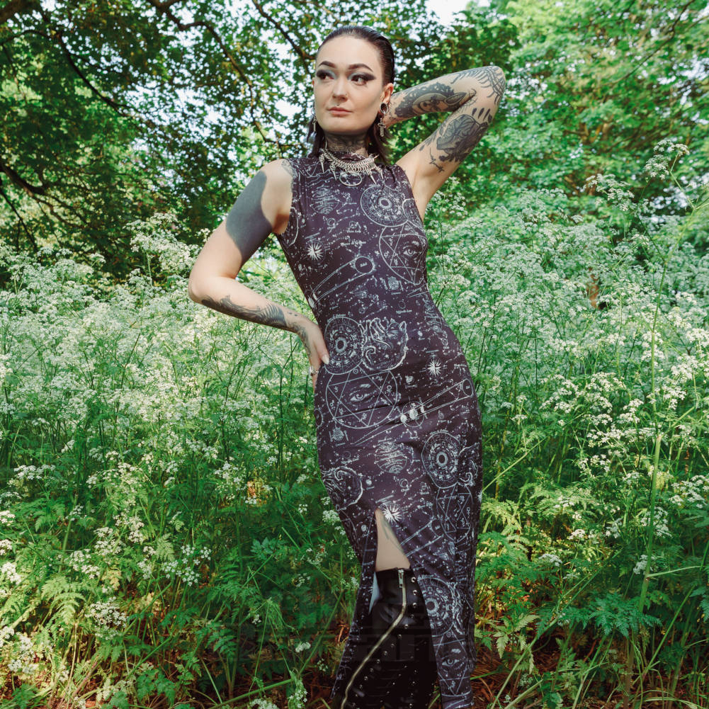 knee length dresses for ladies Slither Relaxed Midi Dress | Disturbia main image 0