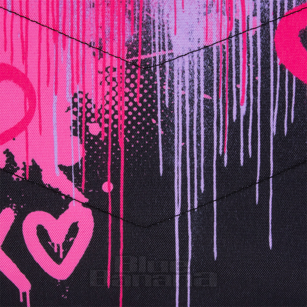 Hype Girls Backpack, Pink With Graffiti Style Hearts, School | FindTheDeal