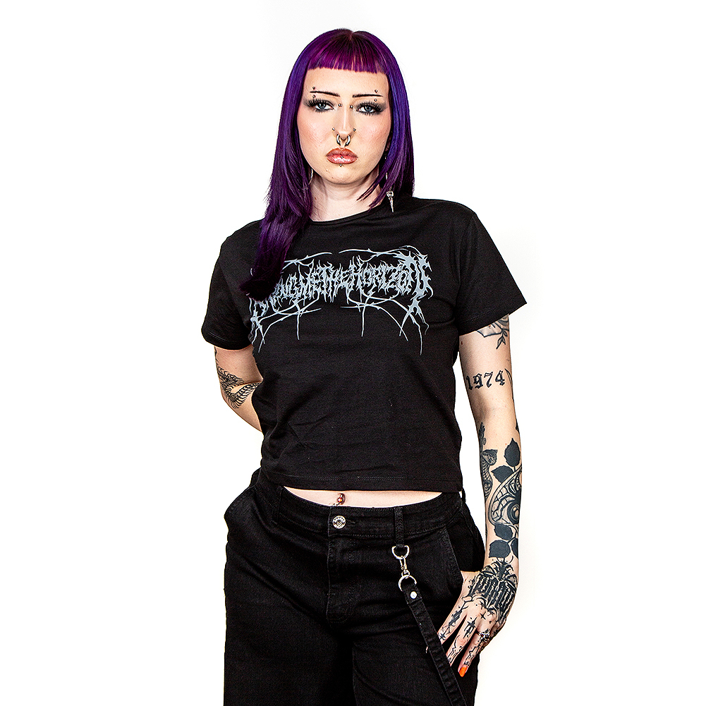 Bring Me The Horizon Metal Logo Genxsis Crop T Shirt (Black