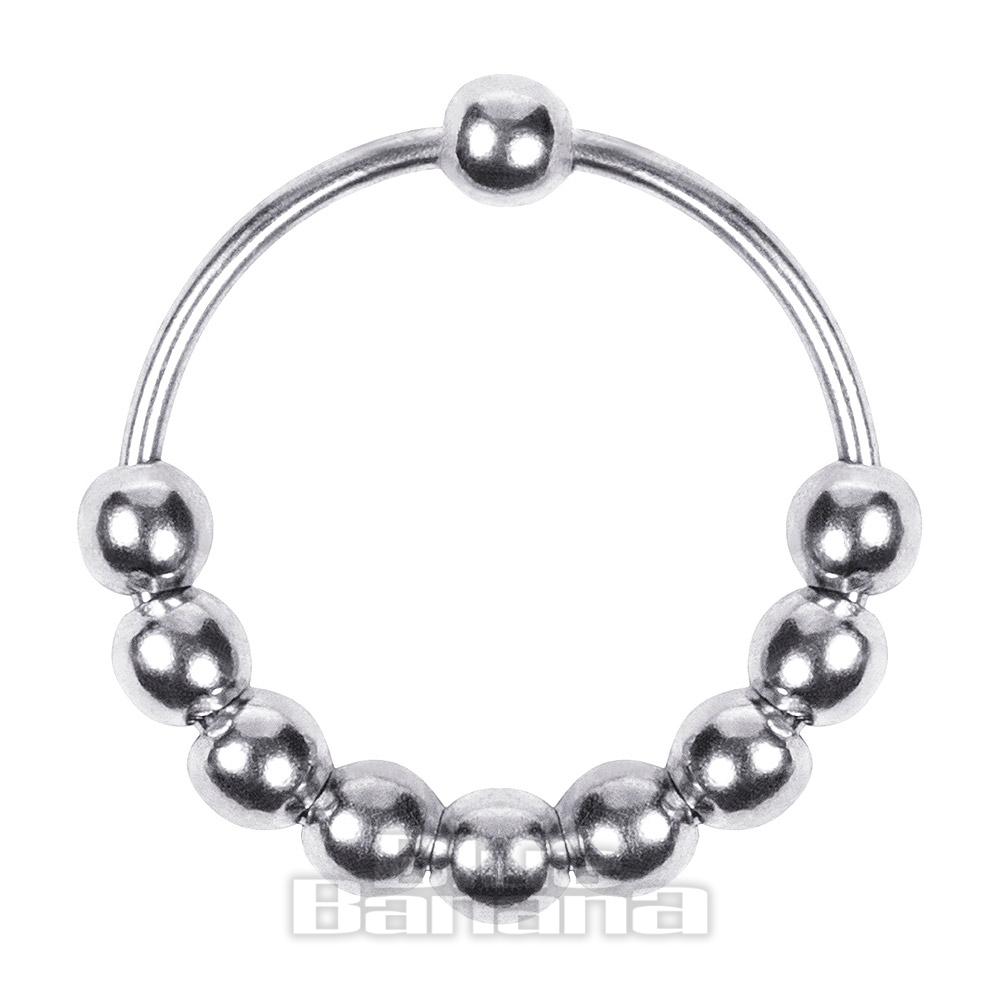 Silver Balls 8mm Nose Ring, Nostril Piercing Jewellery UK