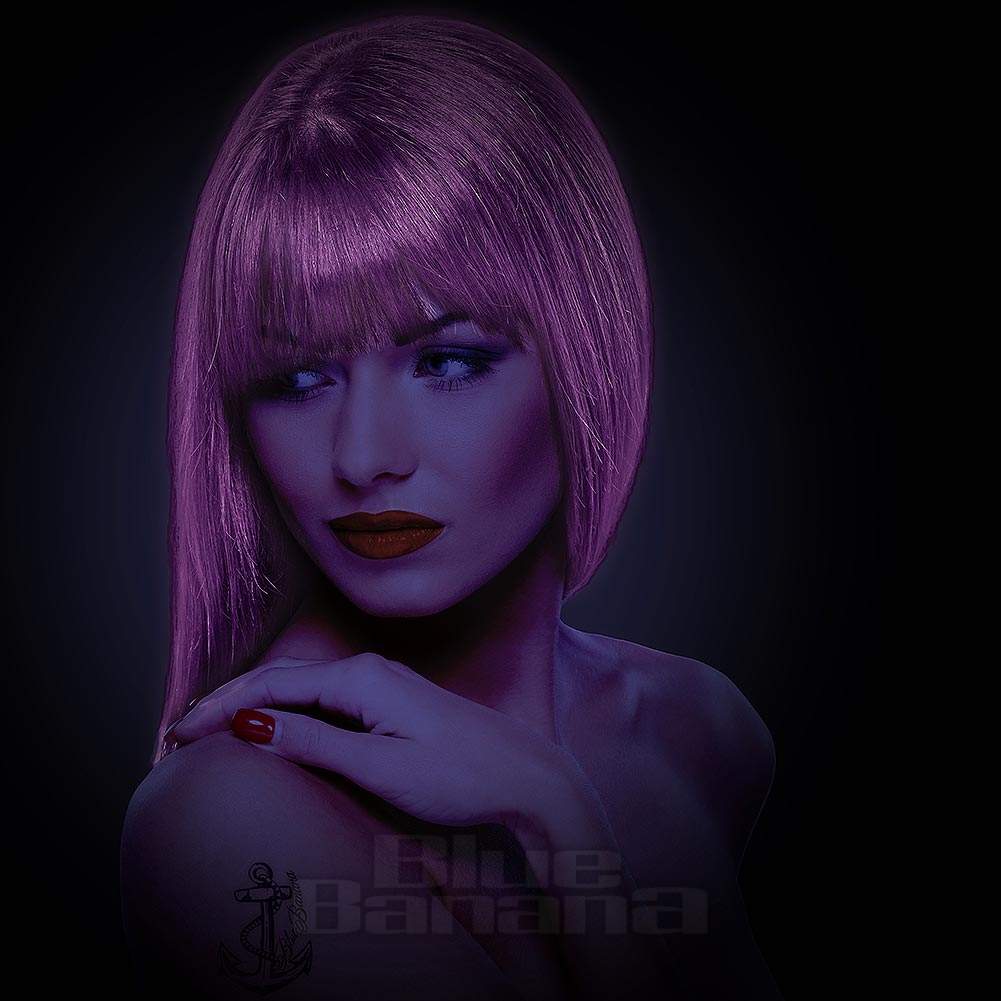 Paintglow UV Neon Purple Hair Dye, Semi Permanent Colour