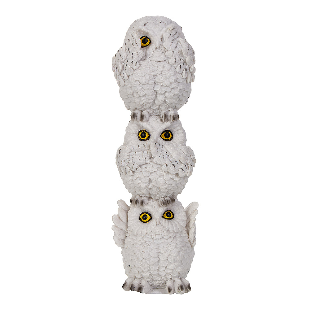 Figurine Chouette Magicien Nemesis Now - 10 Cm - Blanc - Résine Peinte Main