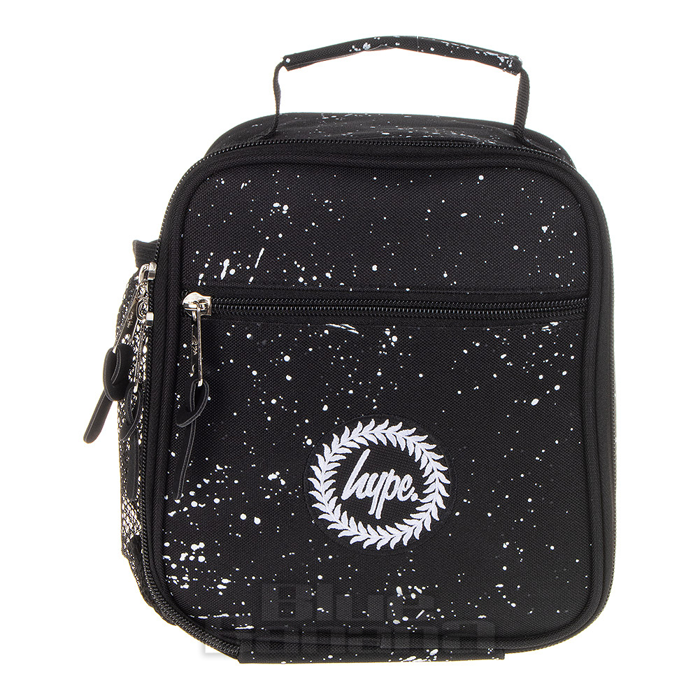 Hype Speckle Black Lunch Box Kids School Lunch Bag