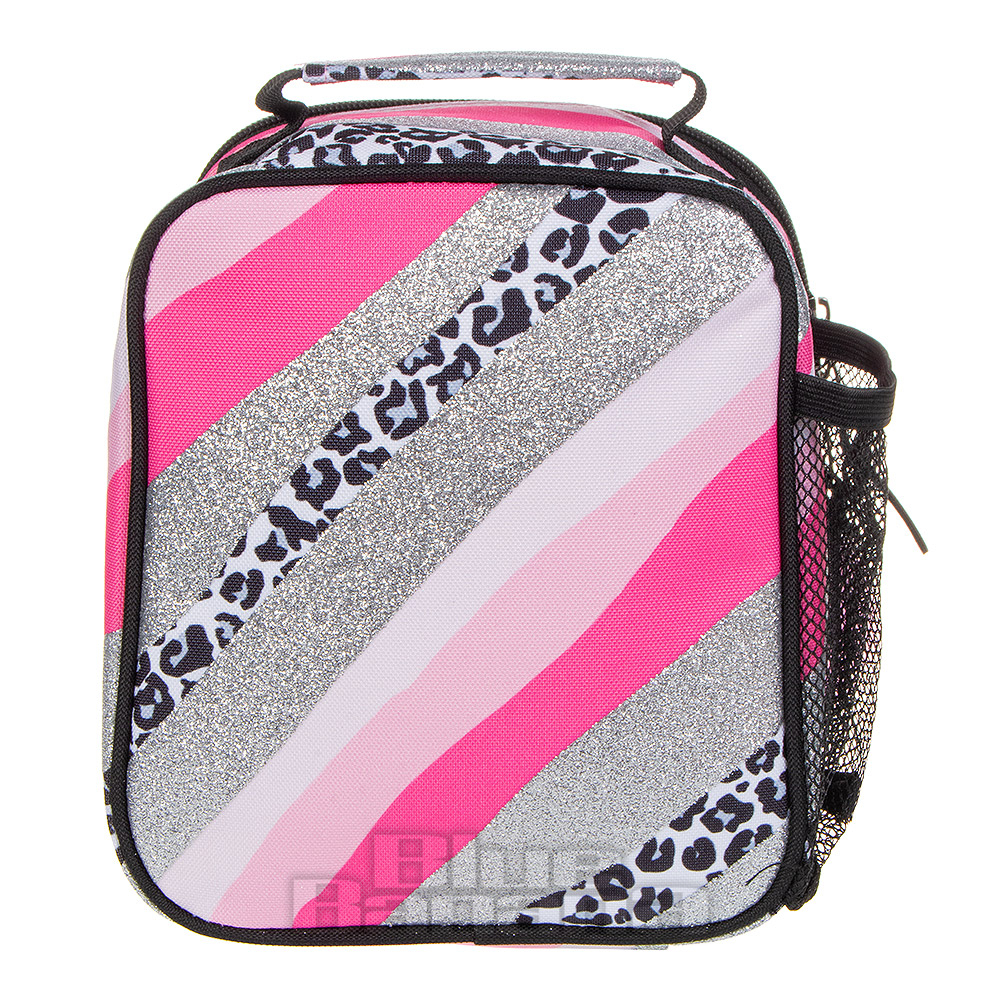 Hype Glitter Leopard Wave Lunch Box School Kids Lunch Bag