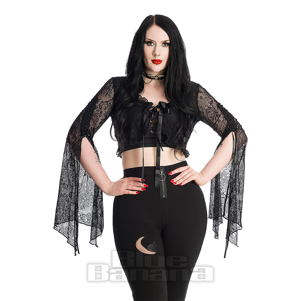 Banned Morticia Lace Bolero Top | Blue Banana