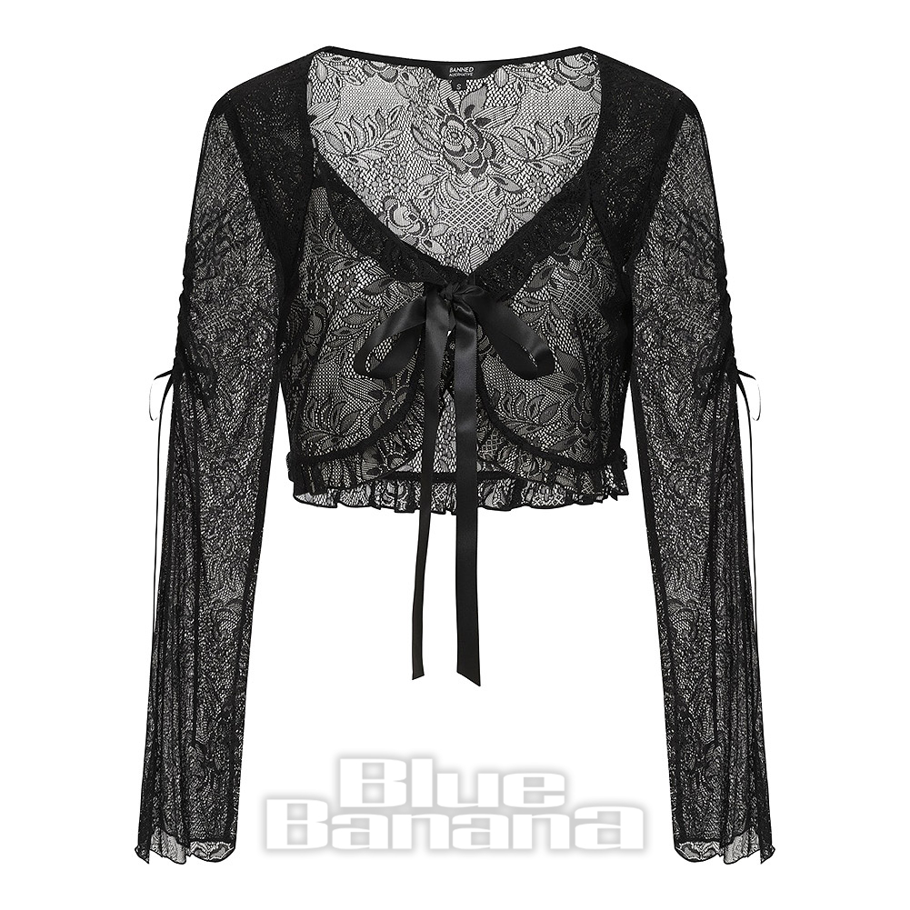 Banned Morticia Lace Bolero Top | Blue Banana