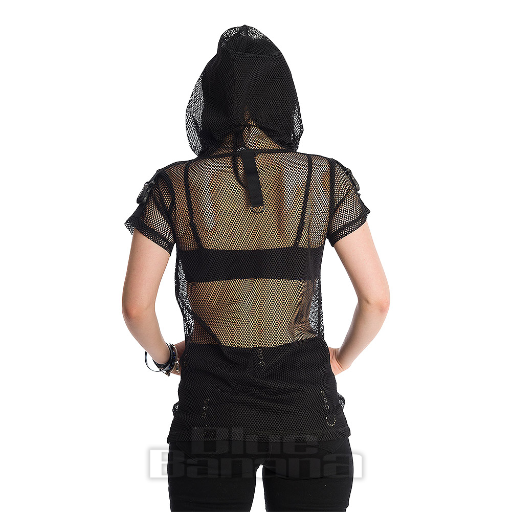 hooded mesh top