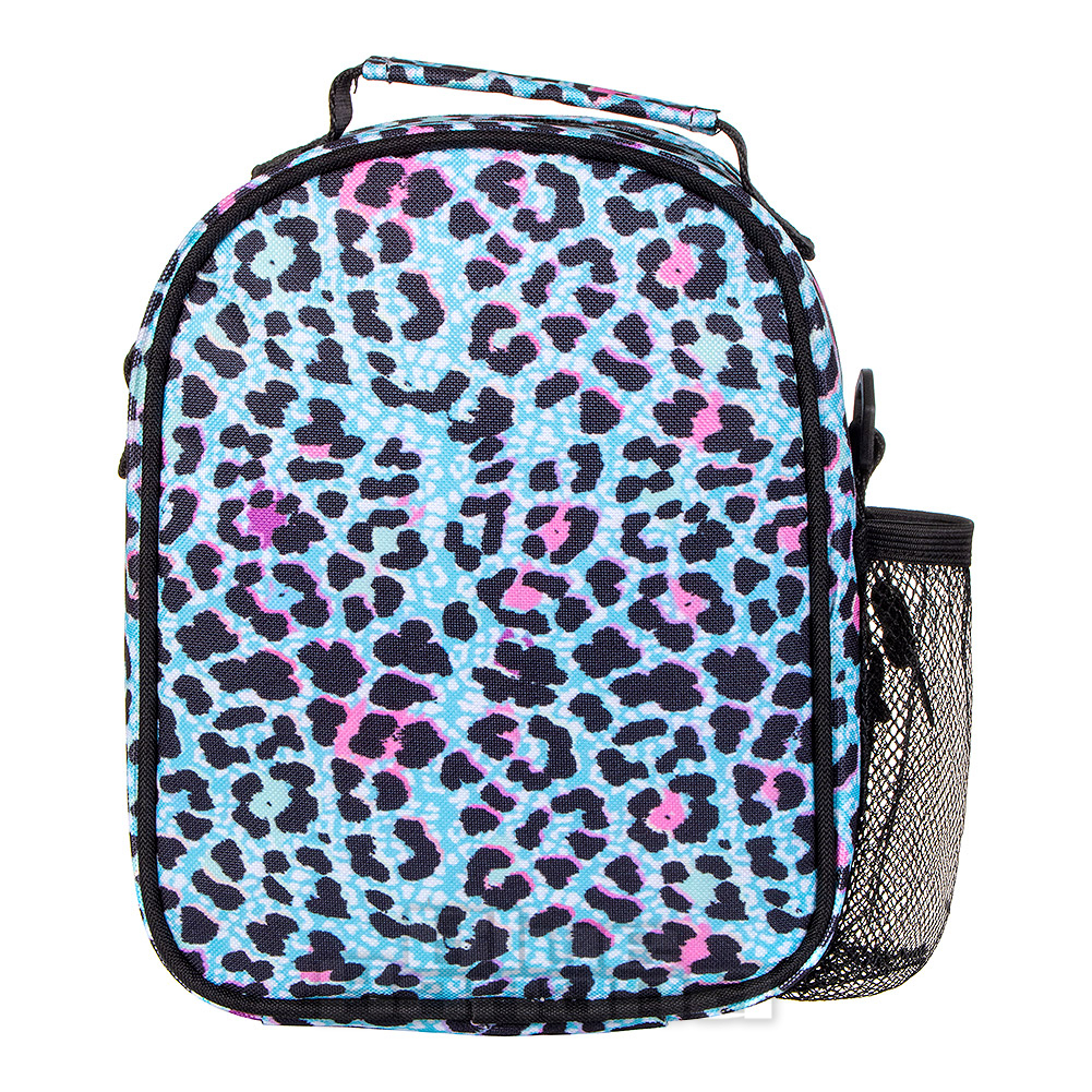 Hype Ice Leopard Crest Blue Maxi Lunch Box School Lunch Bag