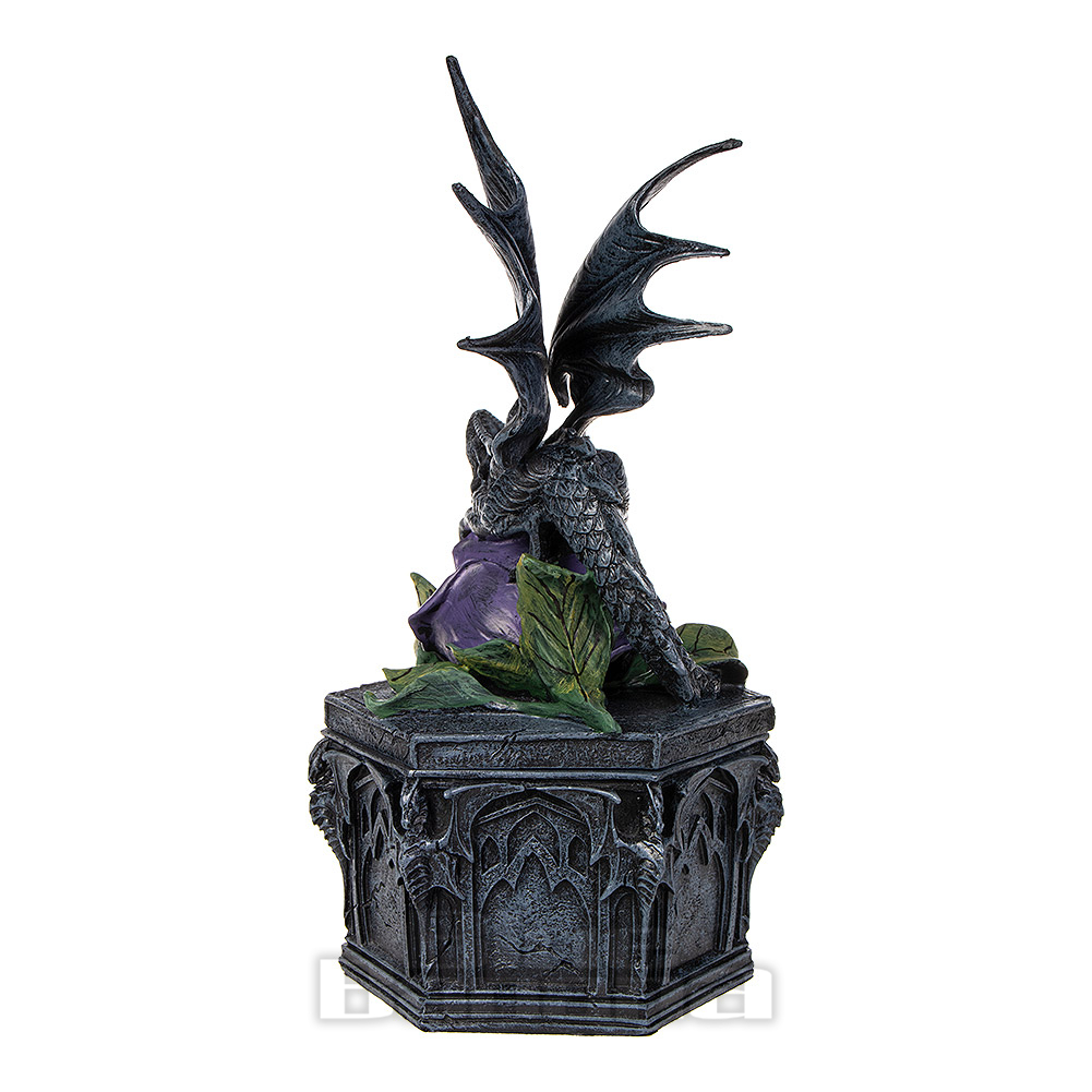 Décoration Intérieure Originale Boîte Décorative Nemesis Now - Dragon Beauty Anne Stokes - Résine Noire 25 Cm - Pièce Collector Fantastique Décoration Fantastique