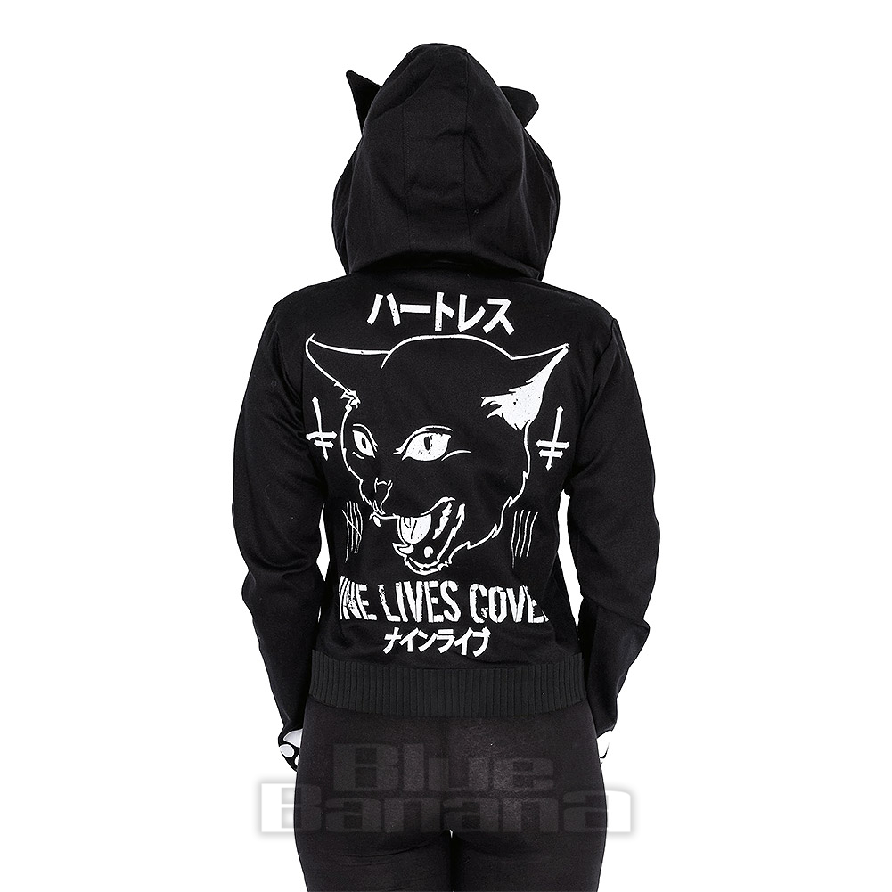 Heartless Nine Lives Jacket Gothic Witch Cat Hoodie